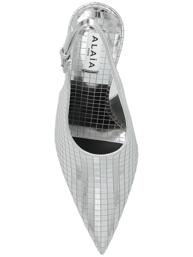 Alaïa Leather Heeled Shoes, Women's, Silver - ALAIA - BALAAN 6