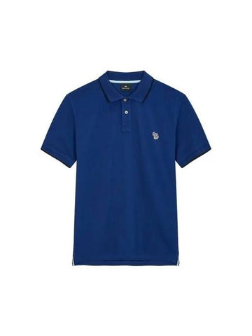 PS color combination trimming slim fit polo shirt blue 271454 - PAUL SMITH - BALAAN 1