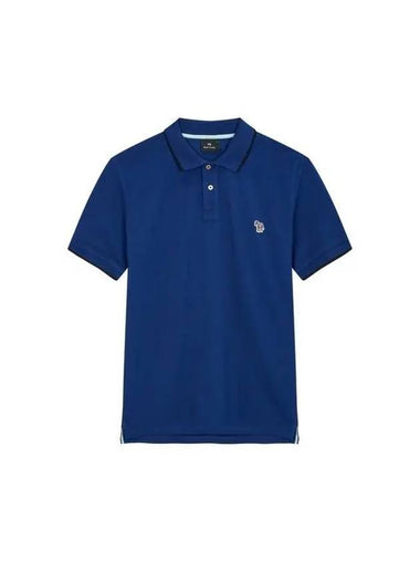 PS color combination trimming slim fit polo shirt blue 271454 - PAUL SMITH - BALAAN 1