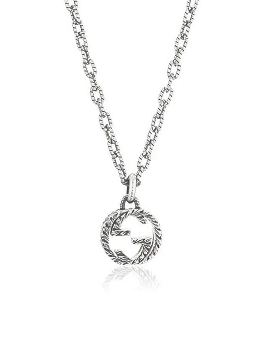 YBB455307001 455307 J8400 8106 Interlocking G Silver Necklace - GUCCI - BALAAN 2