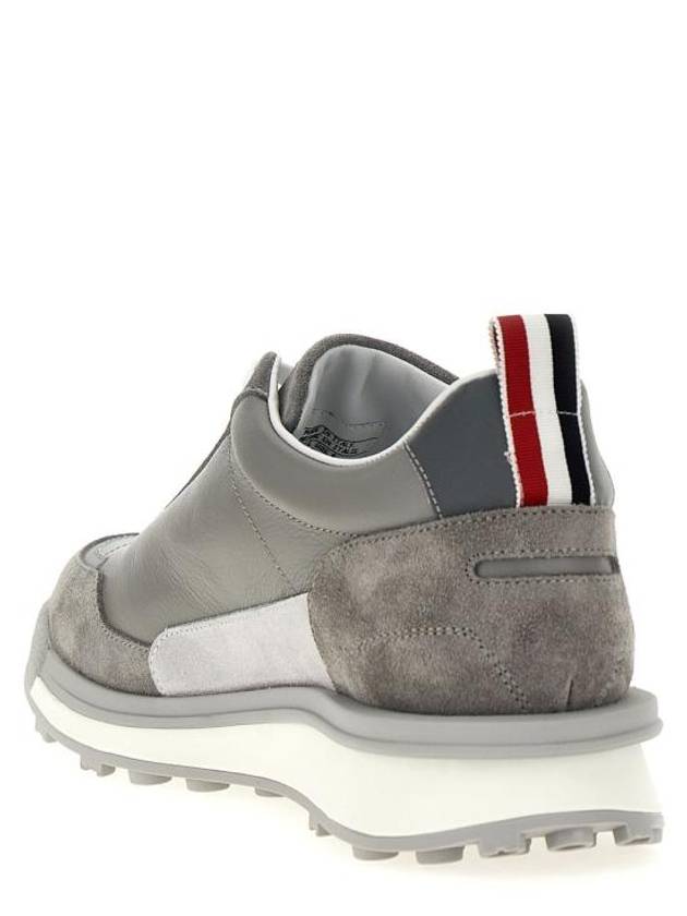 Vitello Alumni Trainer Caprede Low Top Sneakers Grey - THOM BROWNE - BALAAN 4