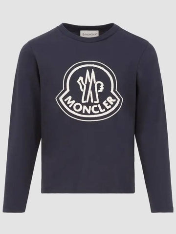 12A Kids Logo Long Sleeve T Shirt 8D0000383907 778 Italian - MONCLER - BALAAN 1