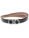 Salvatore Reversible End Belt Black - SALVATORE FERRAGAMO - BALAAN.