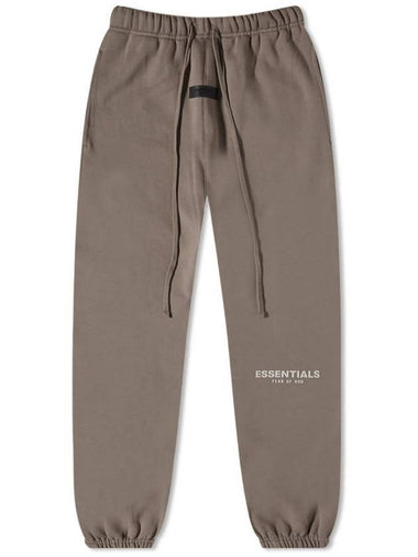 Logo Print Track Pants Desert Taupe - FEAR OF GOD ESSENTIALS - BALAAN 1