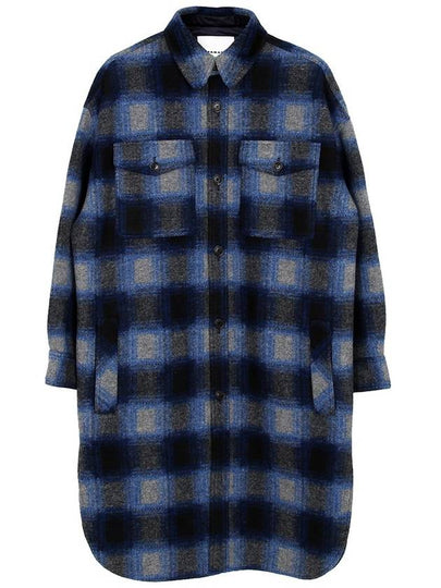 Kotajot Check Single Coat Navy - ISABEL MARANT - BALAAN 2