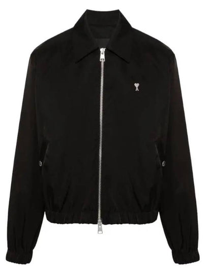 De Coeur Logo Zip-up Jacket Night Black - AMI - BALAAN 2