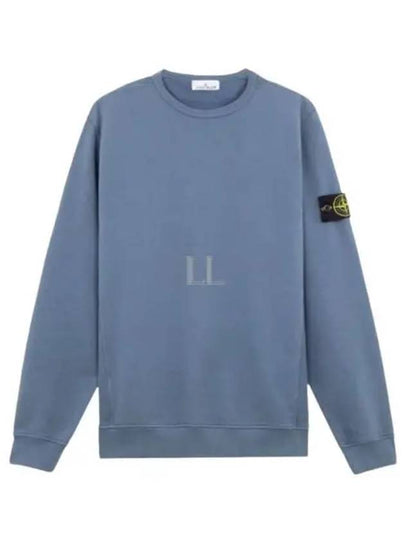 Wappen Patch Crew Neck Cotton Sweatshirt Blue - STONE ISLAND - BALAAN 2