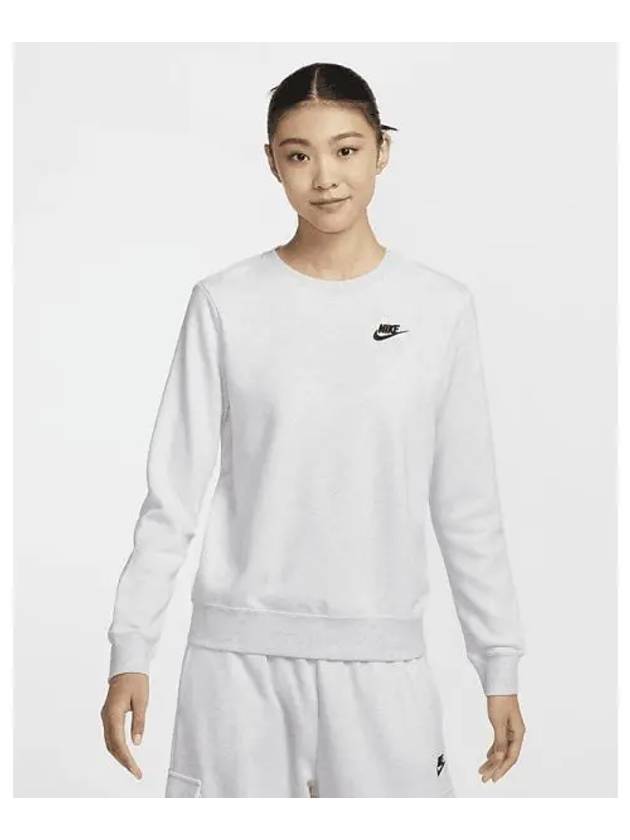 Sportswear Club Fleece Women s Crew Neck Sweatshirt Birch Heather Black DQ5474 051 732205 - NIKE - BALAAN 1