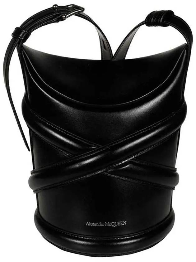 The Curve Bucket Bag Black - ALEXANDER MCQUEEN - BALAAN 3