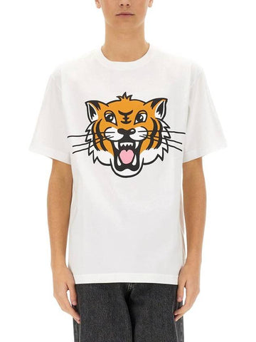 Kenzo "Happy Tiger" T-Shirt - KENZO - BALAAN 1