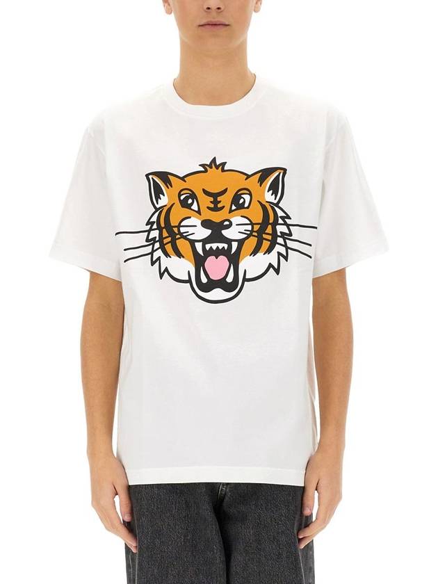 Kenzo "Happy Tiger" T-Shirt - KENZO - BALAAN 1