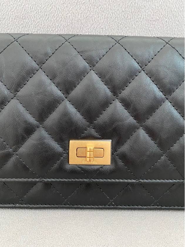 Vintage 255 WOC Vintage Calfskin Black Gold Plated A70328 (Builtin Chip Version) - CHANEL - BALAAN 9