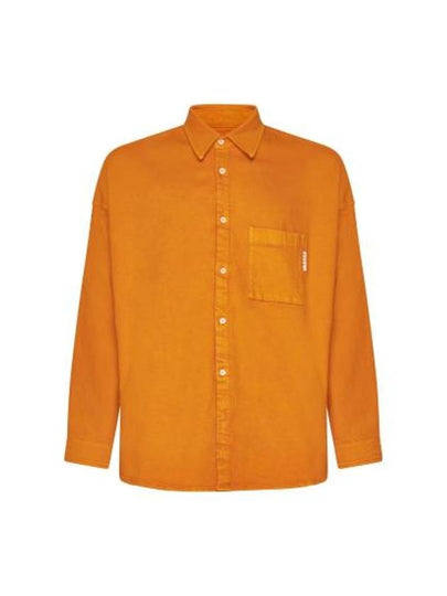 Logo Pocket Denim Long Sleeve Shirt Carrot - MARNI - BALAAN 2