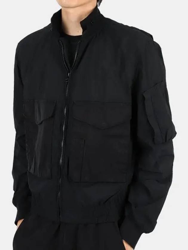 Men's Mid Layer Two Pocket Zip Up Jacket Black - TEN C - BALAAN 2