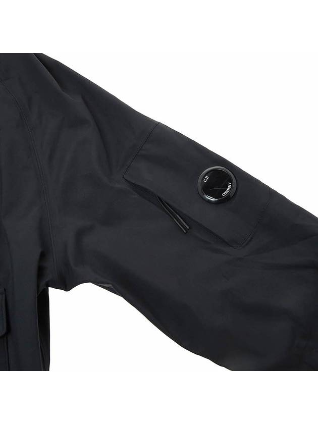 Gore-Tex Infinium Lens Patch Long Hooded Jacket Black - CP COMPANY - BALAAN 7