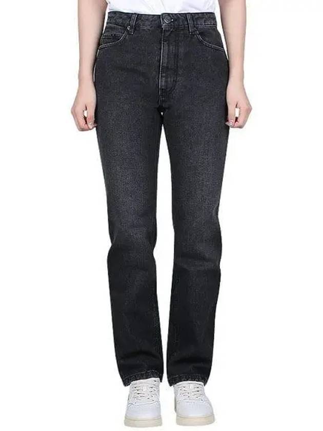 Denim Straight Jeans Black - AMI - BALAAN 2