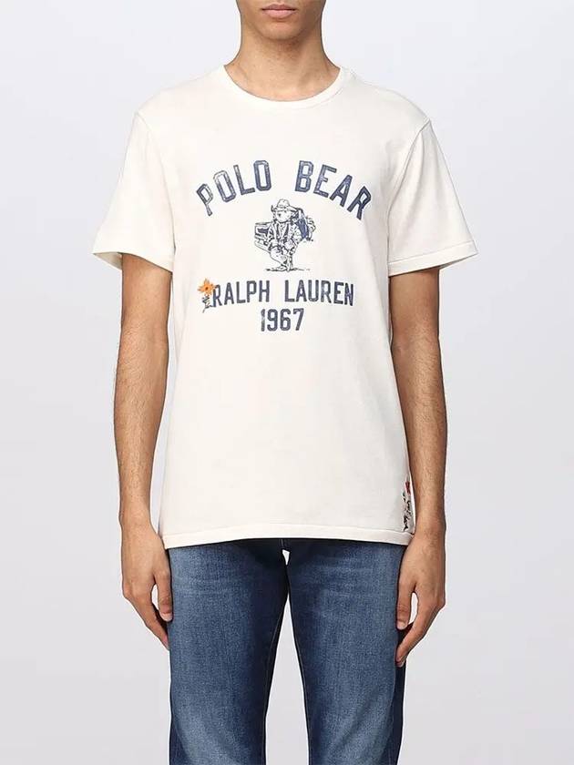 Slim Fit Polo Bear Jersey Short Sleeve T-Shirt White - POLO RALPH LAUREN - BALAAN 4