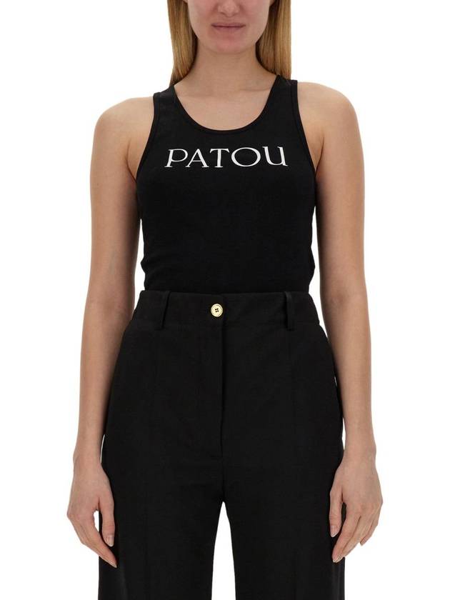 Patou Top With Logo Print - PATOU - BALAAN 1