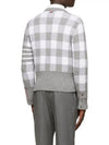 Men's 4 Bar Gingham Check Jacquard Knit Top Grey - THOM BROWNE - BALAAN 4