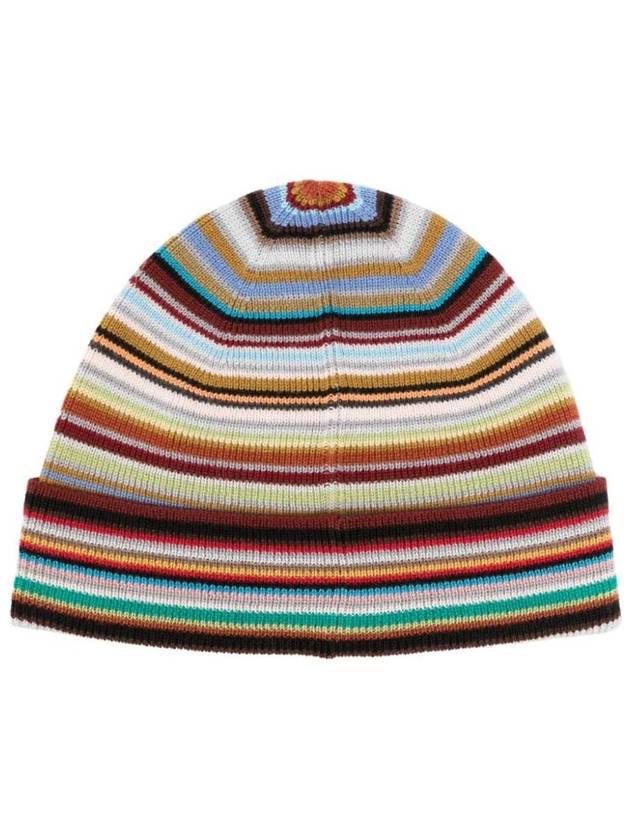 Pattern Intarsia Knit Virgin Wool Beanie M1A383PTL541 - PAUL SMITH - BALAAN 1