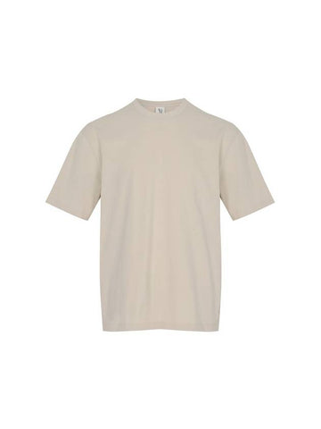 Men's Short Sleeve T-Shirt Light Beige SW21ETS01LI - SOLEW - BALAAN 1