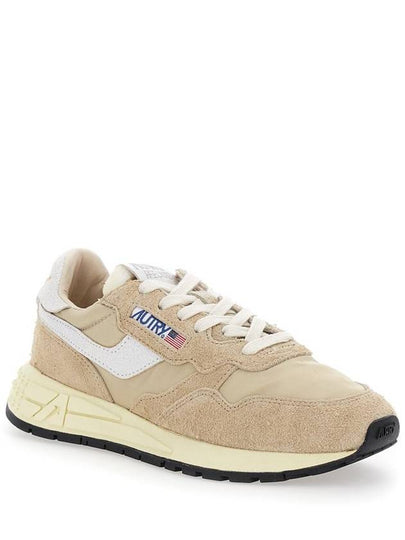 'Reel Wind' Beige Low Top Sneakers With Logo Detail In Suede Woman - AUTRY - BALAAN 2