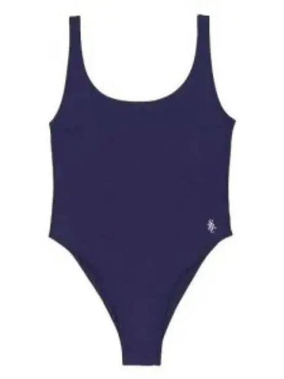 Carla Scoop Neck One-Piece Swimsuit Navy - SPORTY & RICH - BALAAN 2