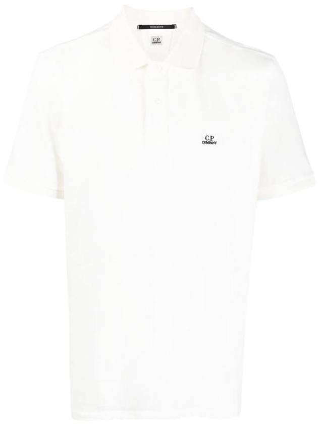 Stretch Piquet Regular Polo Shirt White - CP COMPANY - BALAAN 1