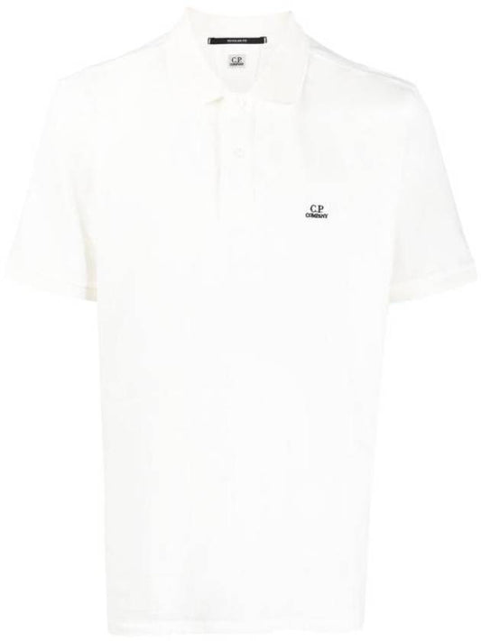 Stretch Piquet Regular Polo Shirt White - CP COMPANY - BALAAN 1