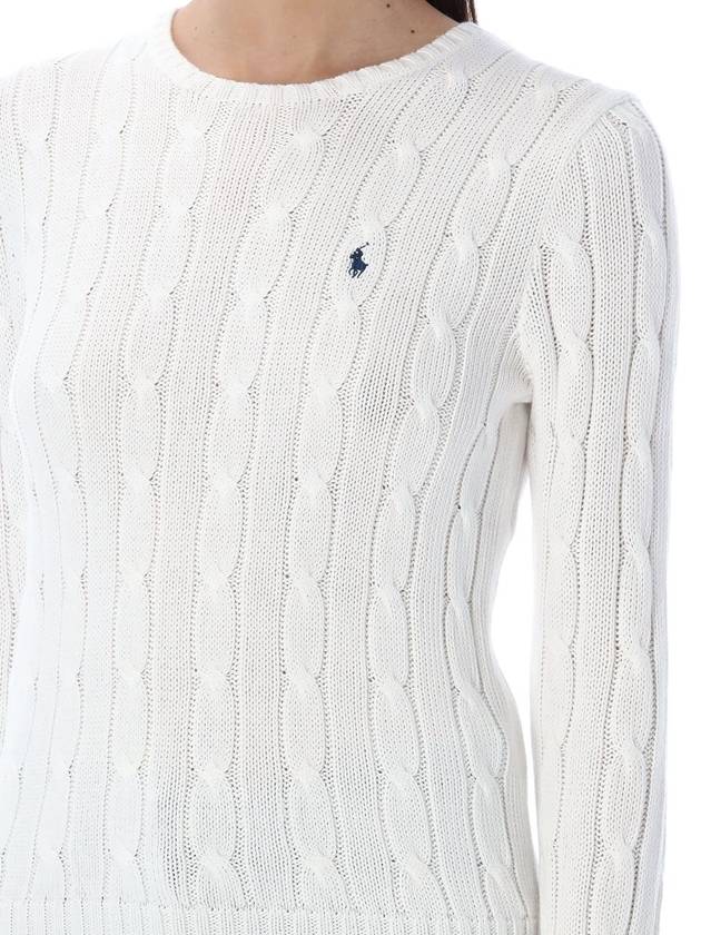 Cable-knit cotton crewneck sweater - POLO RALPH LAUREN - BALAAN 3