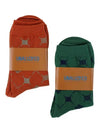 Argyle Pattern Socks Orange - UNALLOYED - BALAAN 3