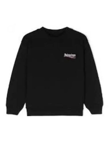 682018 TMVE6 Kids Wave Logo Sweatshirt Black 1343440 - BALENCIAGA - BALAAN 1