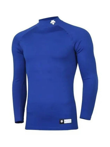 BASEBALL SM121ZCO11 Half Neck Brushed Long Sleeve Undershirt Blue - DESCENTE - BALAAN 1