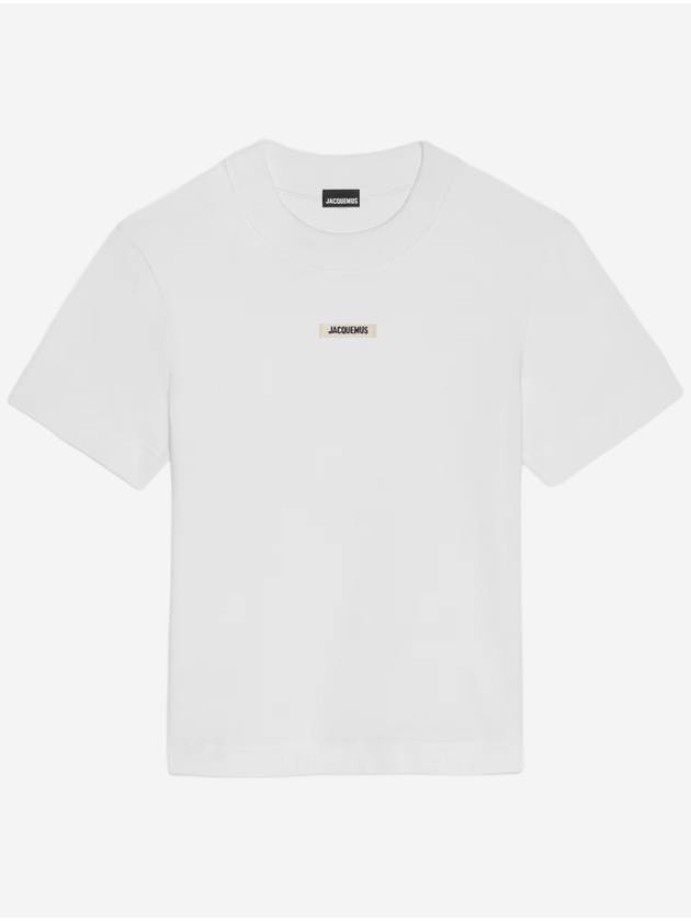 Le Gros Grain Short Sleeve T-Shirt White - JACQUEMUS - BALAAN 2