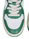 Women's Medalist Green Tab Leather Low Top Sneakers White - AUTRY - BALAAN 5