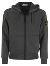 Compass Badge Zip Up Hoodie Charcoal - STONE ISLAND - BALAAN 2