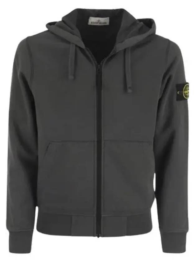 Compass Badge Zip Up Hoodie Charcoal - STONE ISLAND - BALAAN 2