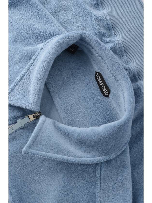 Tom Ford Toweling Zipper Jacket Sky Blue JZL011 JMC008S23 HB281 - TOM FORD - BALAAN 3