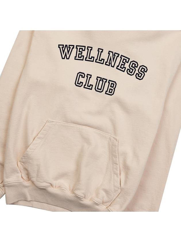 Wellness Club Hooded Sweatshirt WELLNESS CLUB FLOCKED HOODIE CREAM NAVY - SPORTY & RICH - BALAAN 6