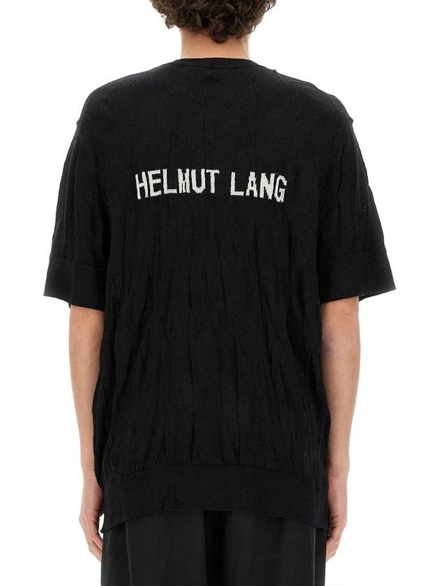 Crushed Knit Top Black - HELMUT LANG - BALAAN 4