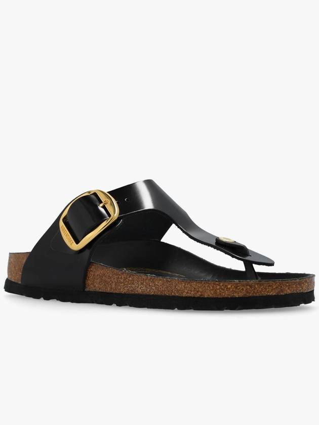 Birkenstock ‘Gizeh Big Buckle’ Slides, Women's, Black - BIRKENSTOCK - BALAAN 4