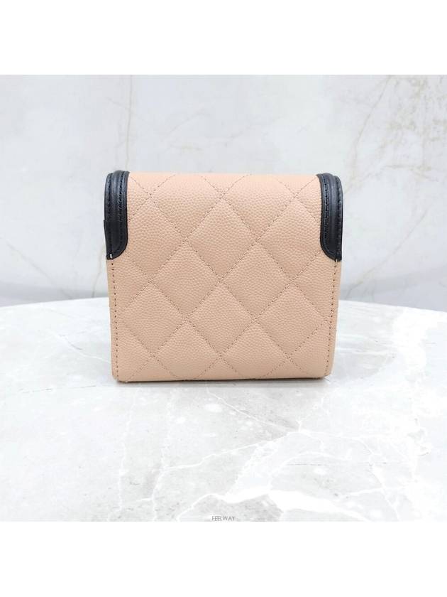 Lux You CC logo cosmetic flap caviar small half wallet - CHANEL - BALAAN 3