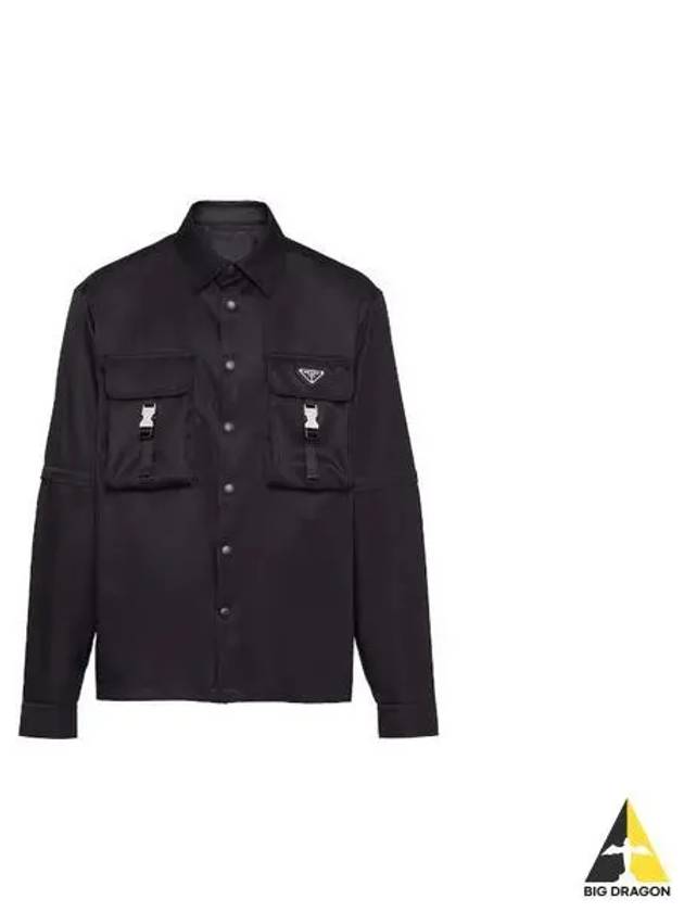 Re-Nylon Shirt Jacket Black - PRADA - BALAAN 2