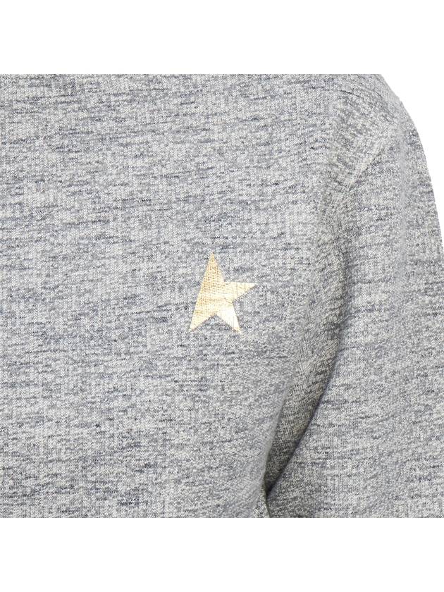 Women's Gold Star Athena Sweatshirt Melange Grey - GOLDEN GOOSE - BALAAN 11