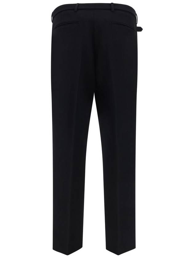 Wool Straight Pants Black - PRADA - BALAAN 3