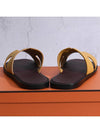 Izmir Sandals Slippers Jaune Sable Ebenne - HERMES - BALAAN 4