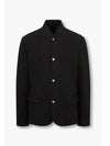 Men s Baseball Collar Single Jacket Black - EMPORIO ARMANI - BALAAN 1