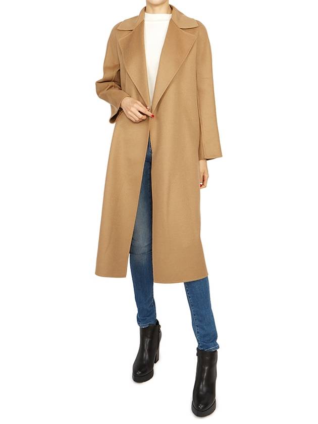 Women's Cles Virgin Wool Single Coat Camel - MAX MARA - BALAAN 8