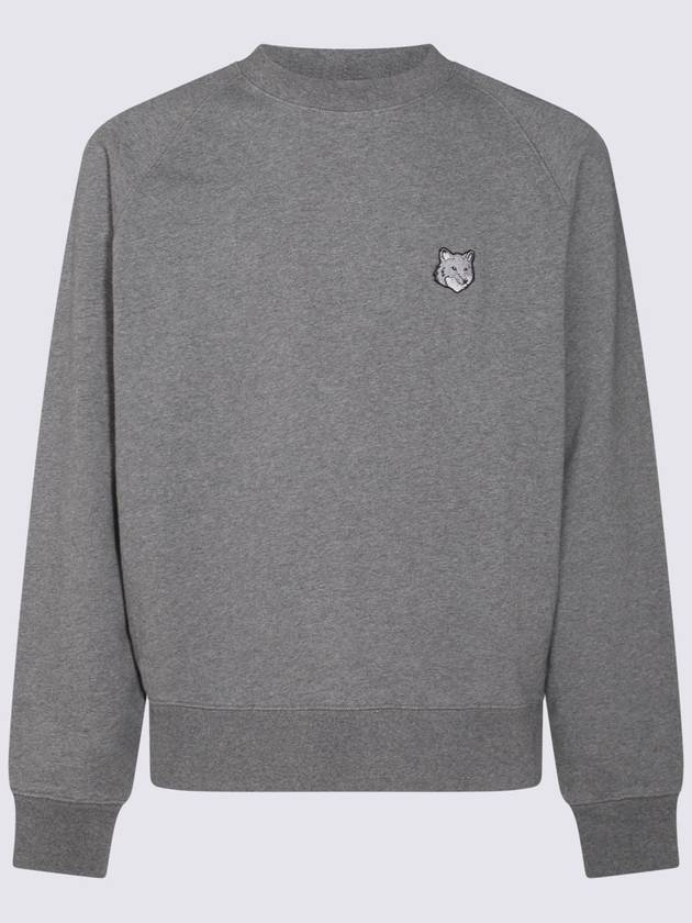 Bold Fox Head Patch Oversized Sweatshirtt Grey - MAISON KITSUNE - BALAAN 2