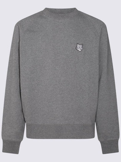 Bold Fox Head Patch Oversized Sweatshirtt Grey - MAISON KITSUNE - BALAAN 2